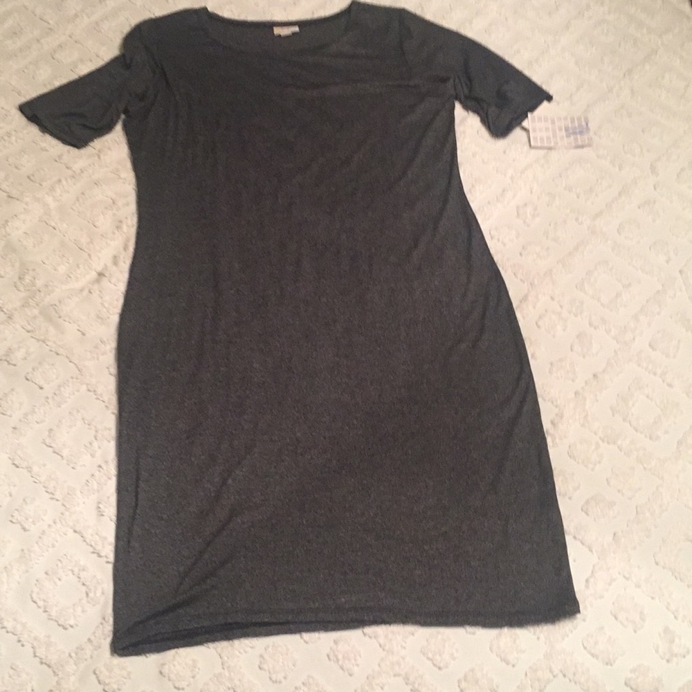LuLaRoe Julia, 🦄, XL, Heathered Gray